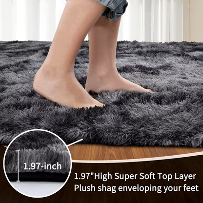 Rugs Living Room 200X300Cm Area Rugs for Bedroom, Washable anti Slip Extra Large Shaggy Soft Rug Fluffy Carpets Mat