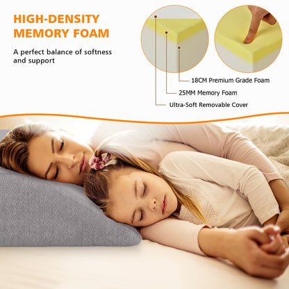 Leg Elevation Pillow with Washable Cover Memory Foam for Sleeping