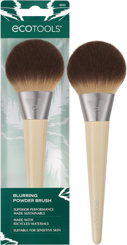 Blurring Powder Makeup Brush, for Loose & Pressed Powder, Large Makeup Brush for All-Over Application, Fluffy, Synthetic Bristles, Eco Friendly, Cruelty-Free, & Vegan, 1 Count