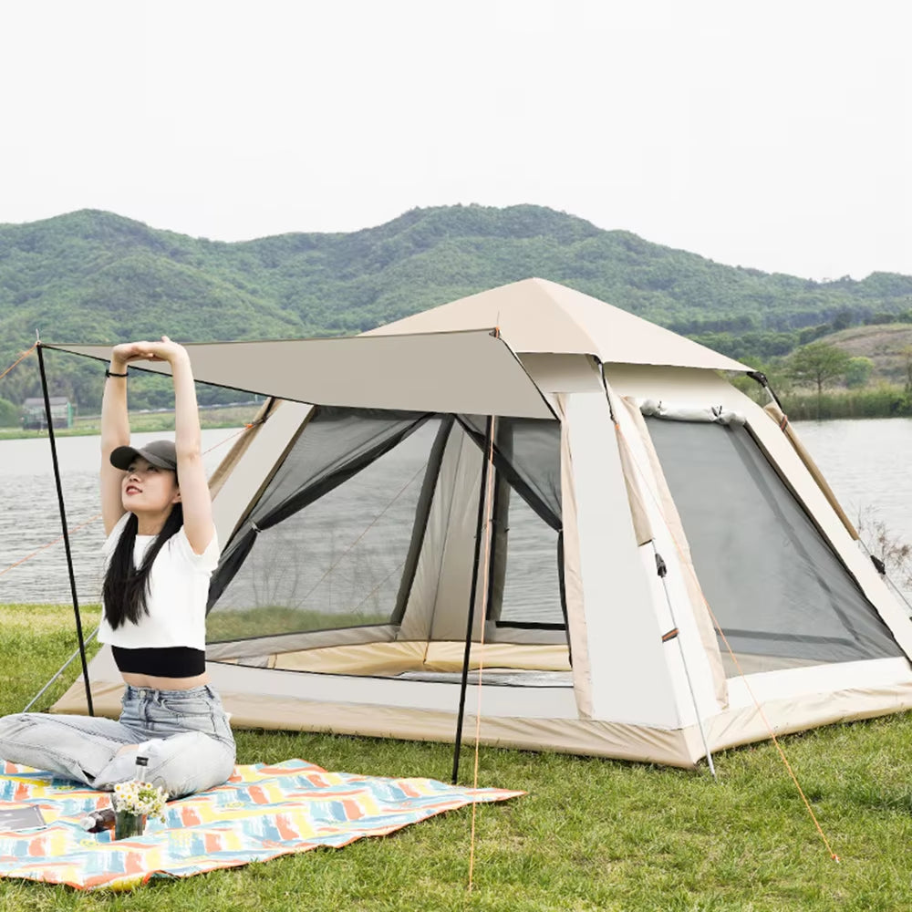 Instant Pop up Tent Portable Waterproof Automatic Tent Family Camping Tent Cabin for Camping Hiking Mountaineering