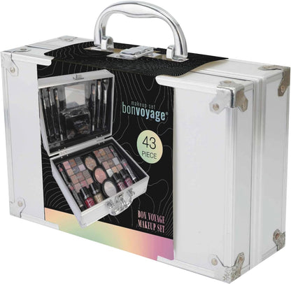 , Bon Voyage Makeup Set, 43-Piece Make up Kit with Professional Make Up, Includes Lipstick, Eyeshadow, Blush, Nail Polish and More, Makeup Kit for Women