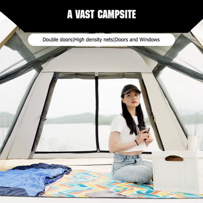 Instant Pop up Tent Portable Waterproof Automatic Tent Family Camping Tent Cabin for Camping Hiking Mountaineering